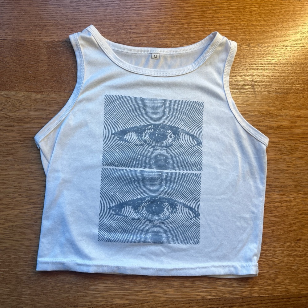 Graphic Eye Print Tank Top